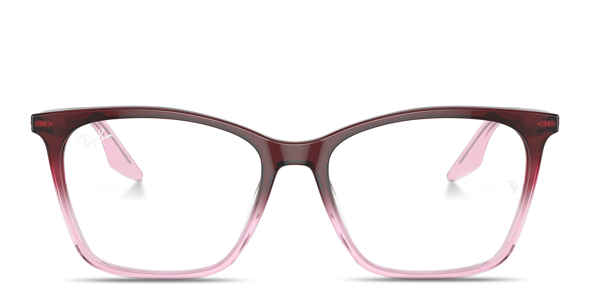 Shop Ray-Ban Optics Cat-Eye Eyeglasses in Red Gradient Pink online.