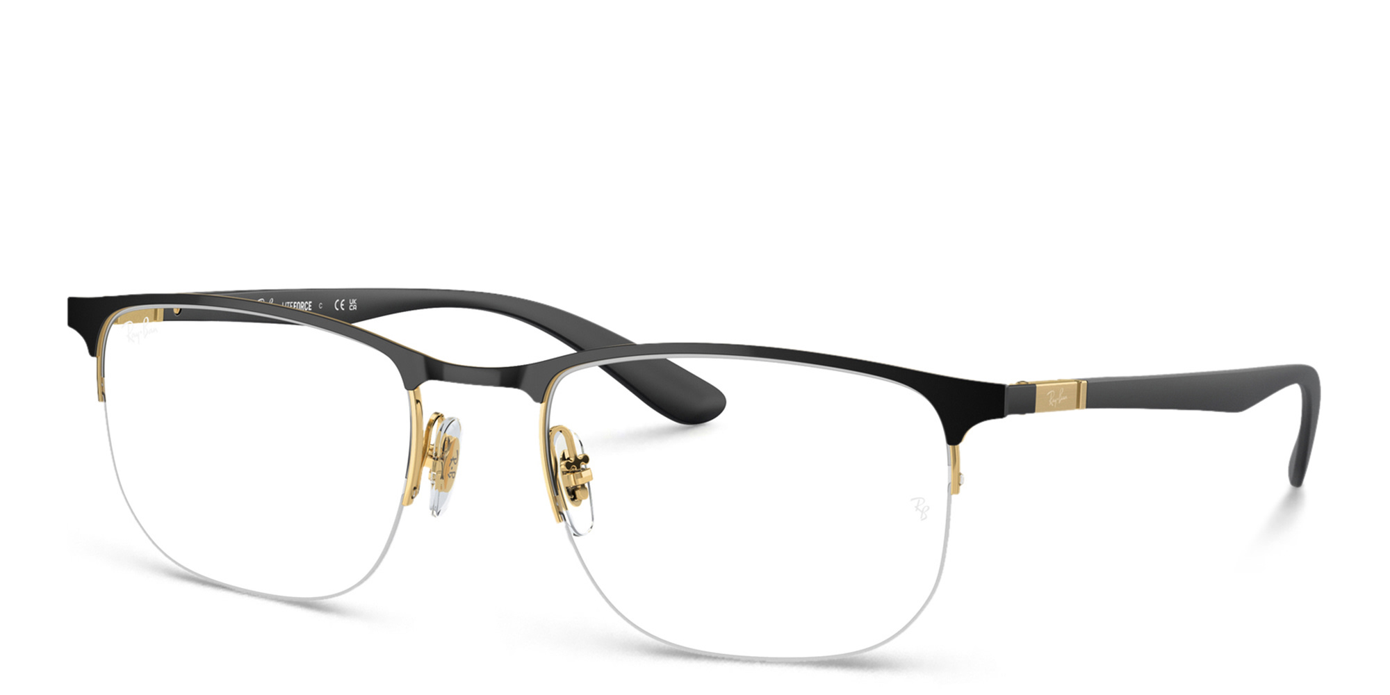 Ray-Ban Unisex Irregular Eyeglasses in Black – Product Photo 2