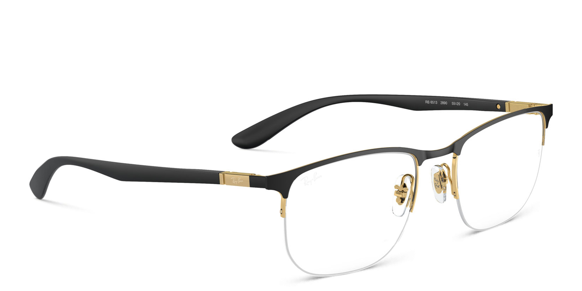 Ray-Ban Unisex Irregular Eyeglasses in Black – Product Photo 4