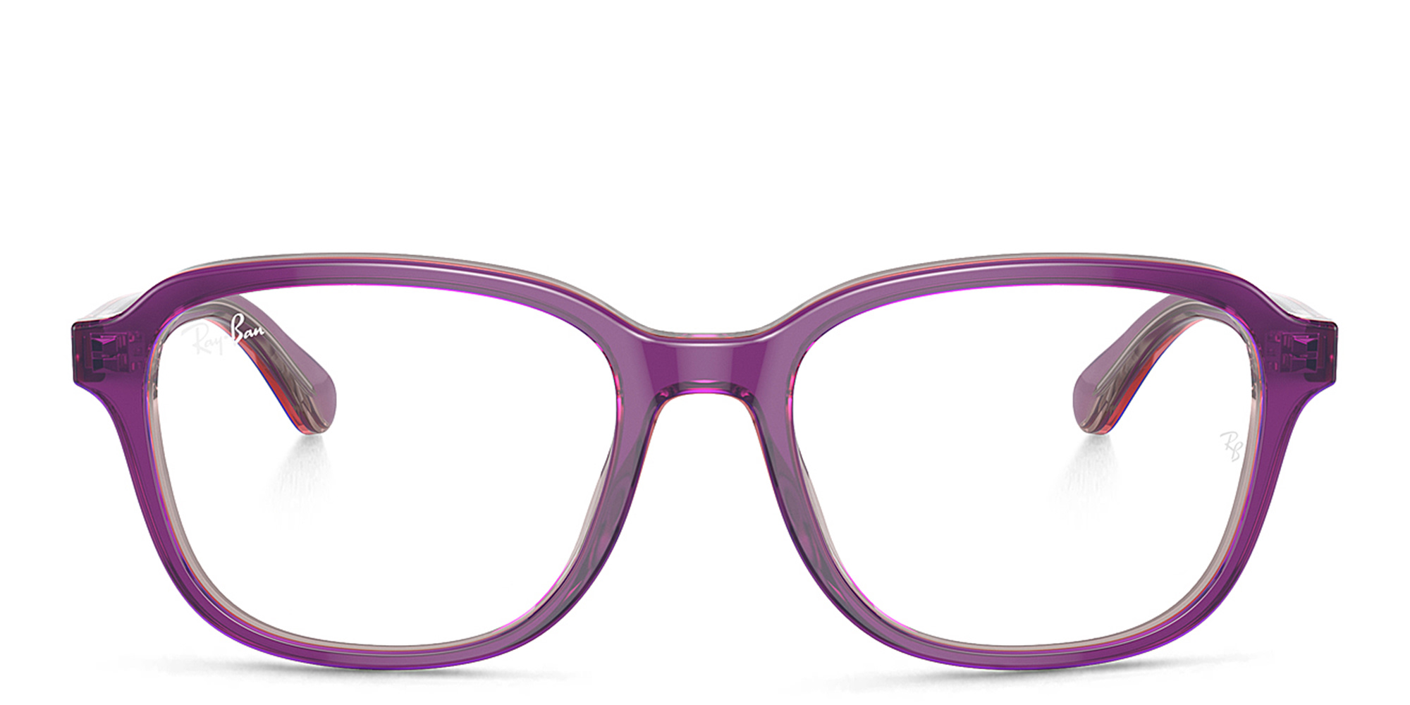 Shop Ray-Ban Junior Kids Pillow Eyeglasses in Top Purple & Pink & Beige online.