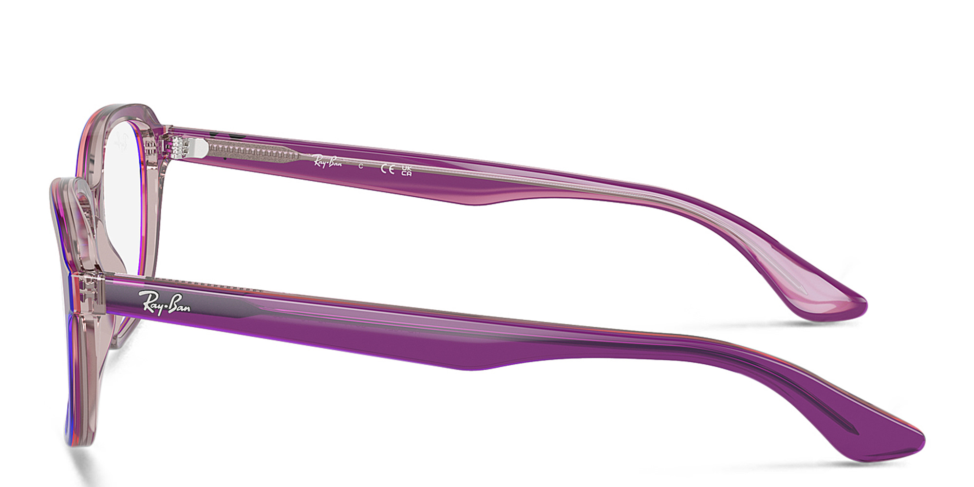 Shop Ray-Ban Junior Kids Pillow Eyeglasses in Top Purple & Pink & Beige online.