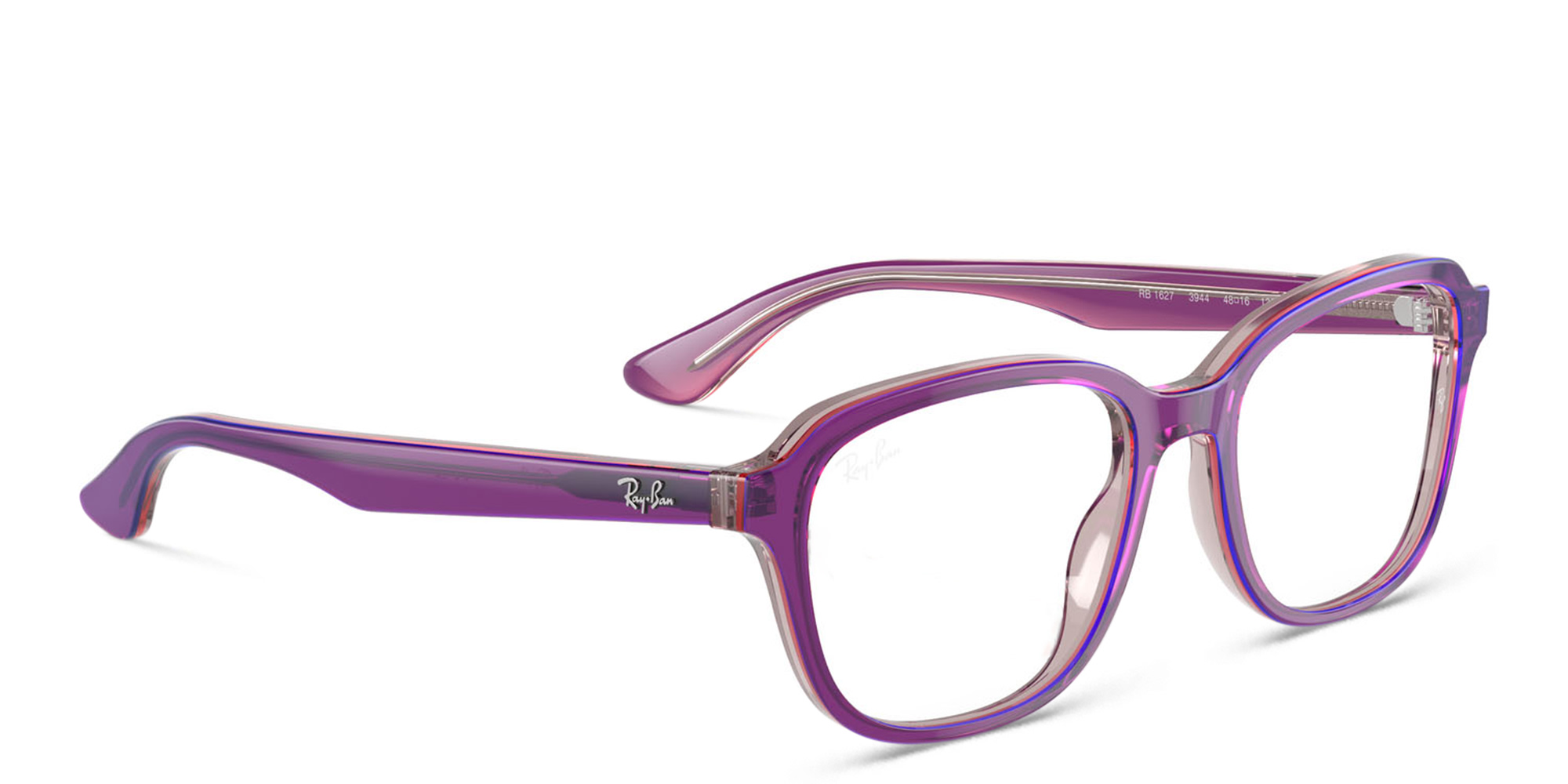Shop Ray-Ban Junior Kids Pillow Eyeglasses in Top Purple & Pink & Beige online.