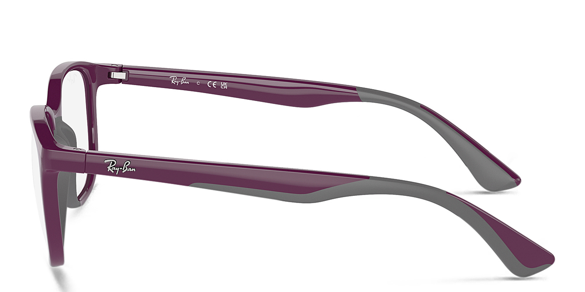 Shop Ray-Ban Junior Kids Square Eyeglasses in Purple online.