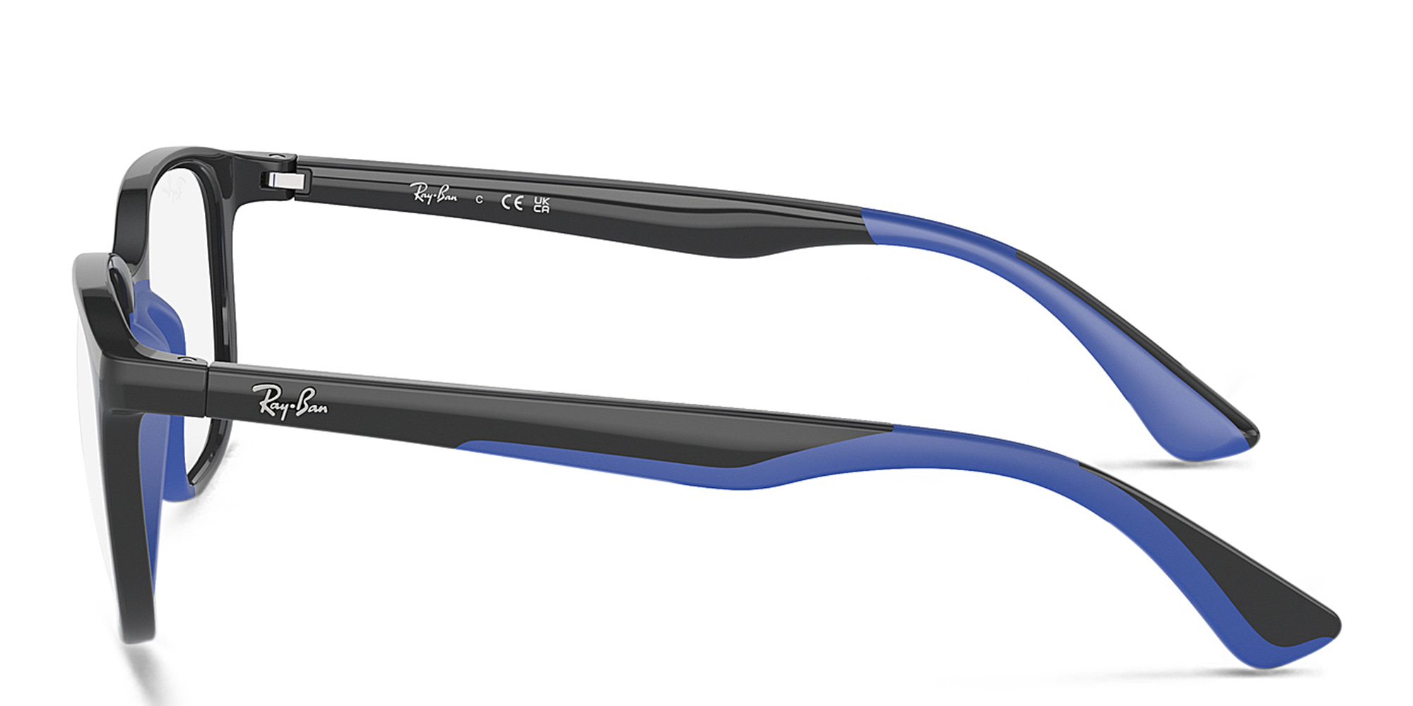 Ray-Ban Junior Kids Square Eyeglasses in Grey On Blue – Product Photo 3