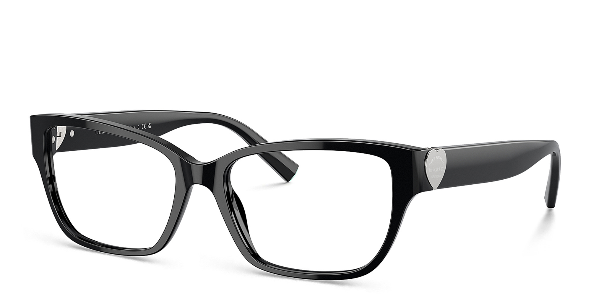 TIFFANY Rectangle Eyeglasses in Black – Product Photo 2