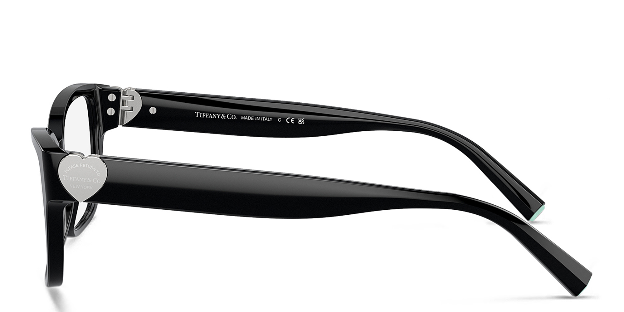 TIFFANY Rectangle Eyeglasses in Black – Product Photo 3