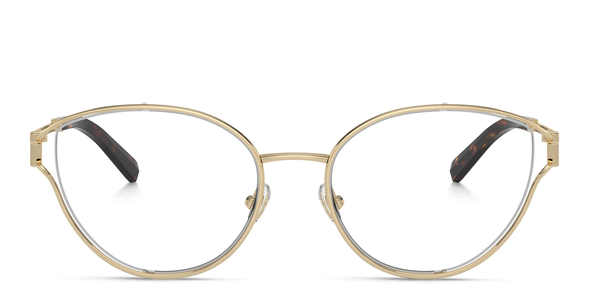 نظارات طبية بإطار بيضاوي من تيفاني أند كو بلون ذهبي فاتح - صورة المنتج 1