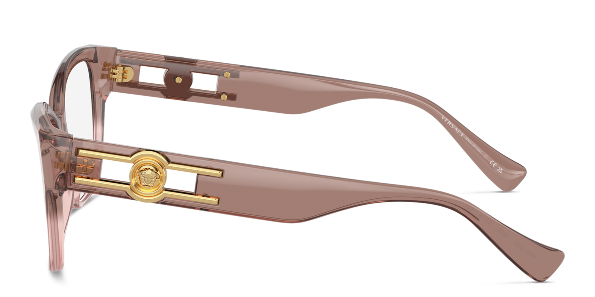 VERSACE Medusa Pillow Eyeglasses in Pink – Product Photo 3