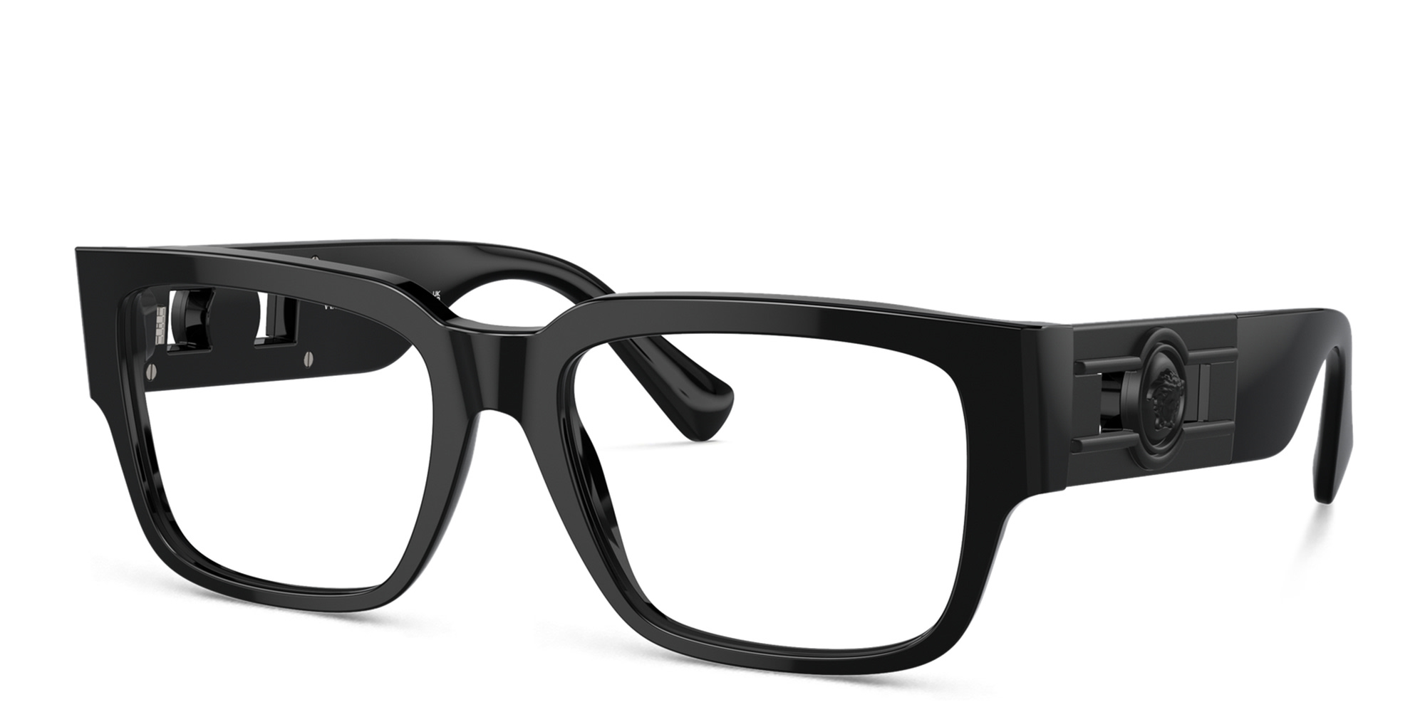 VERSACE Square Eyeglasses in Black – Product Photo 2