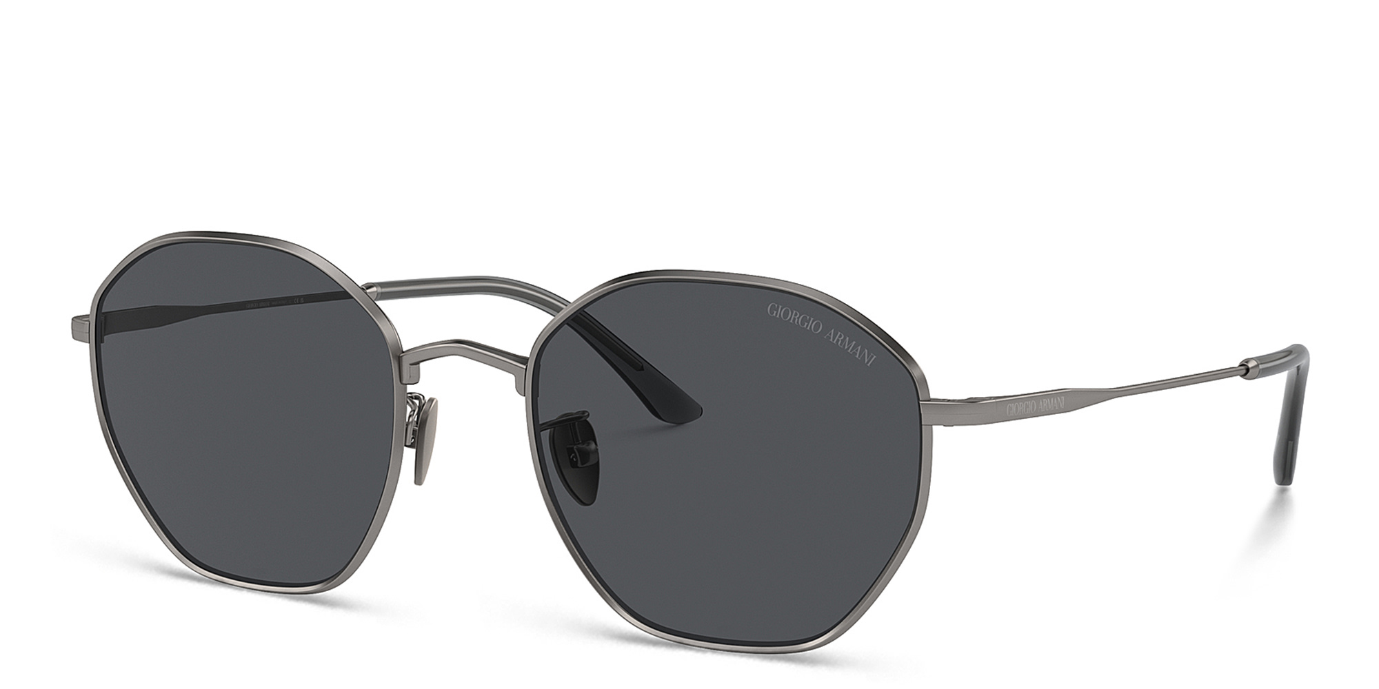GIORGIO ARMANI Square Sunglasses in Matte Gunmetal – Product Photo 2