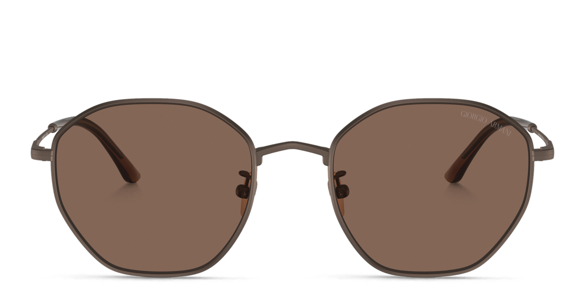 Shop GIORGIO ARMANI Square Sunglasses in Brown online.