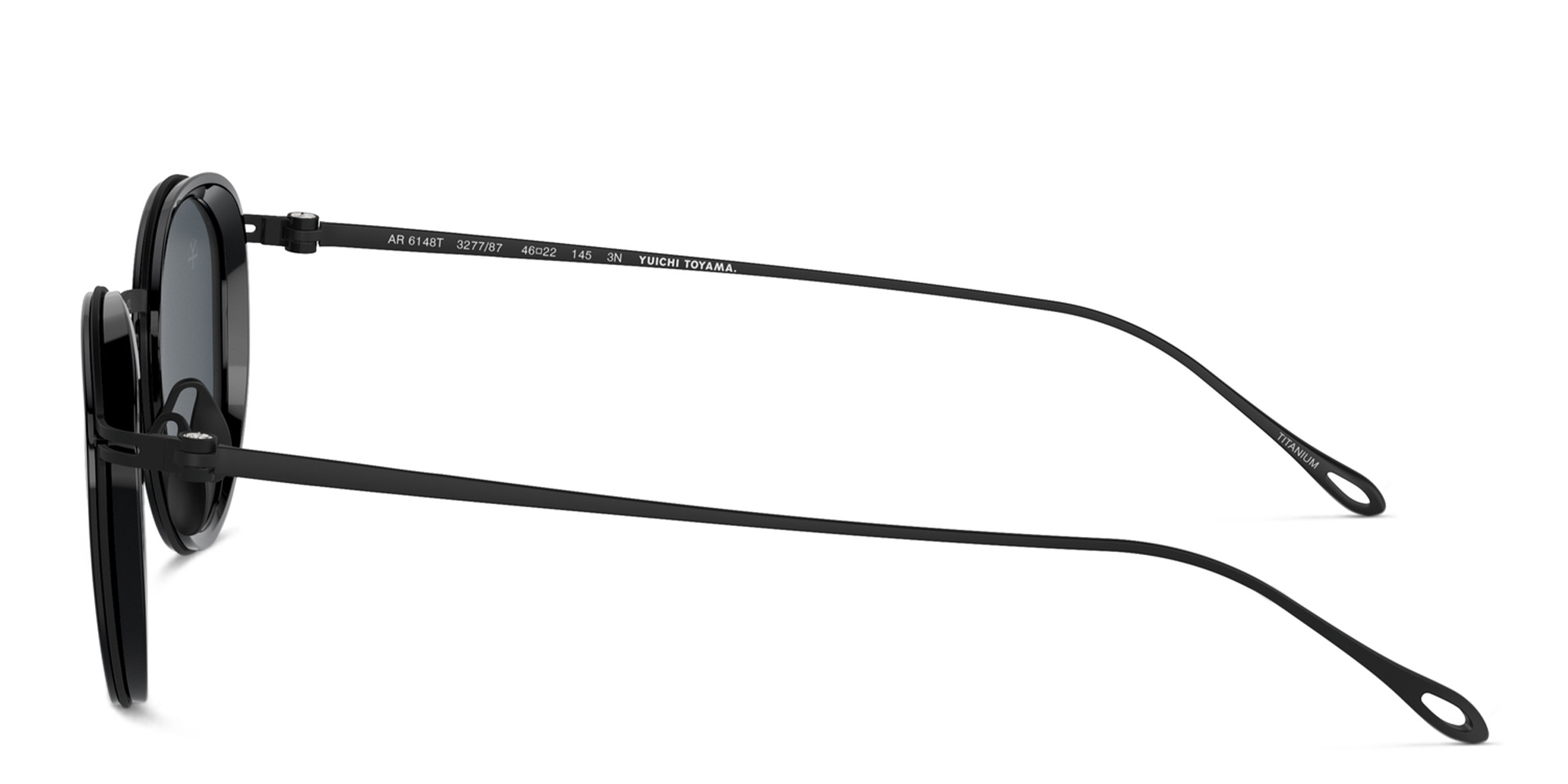 Shop GIORGIO ARMANI Panthos Sunglasses in Shiny Black online.