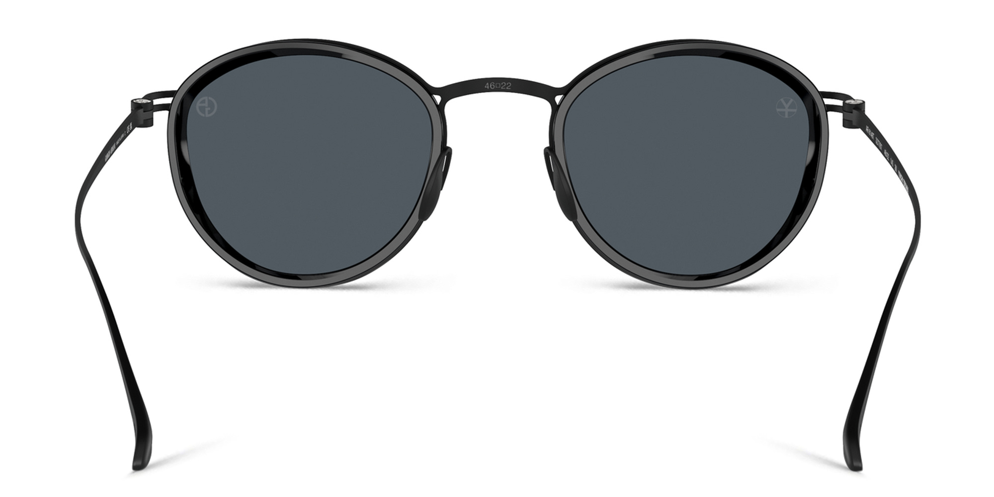 Shop GIORGIO ARMANI Panthos Sunglasses in Shiny Black online.