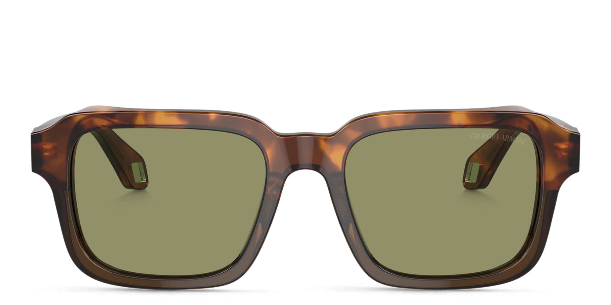 Shop GIORGIO ARMANI Rectangle Sunglasses in Havana online.