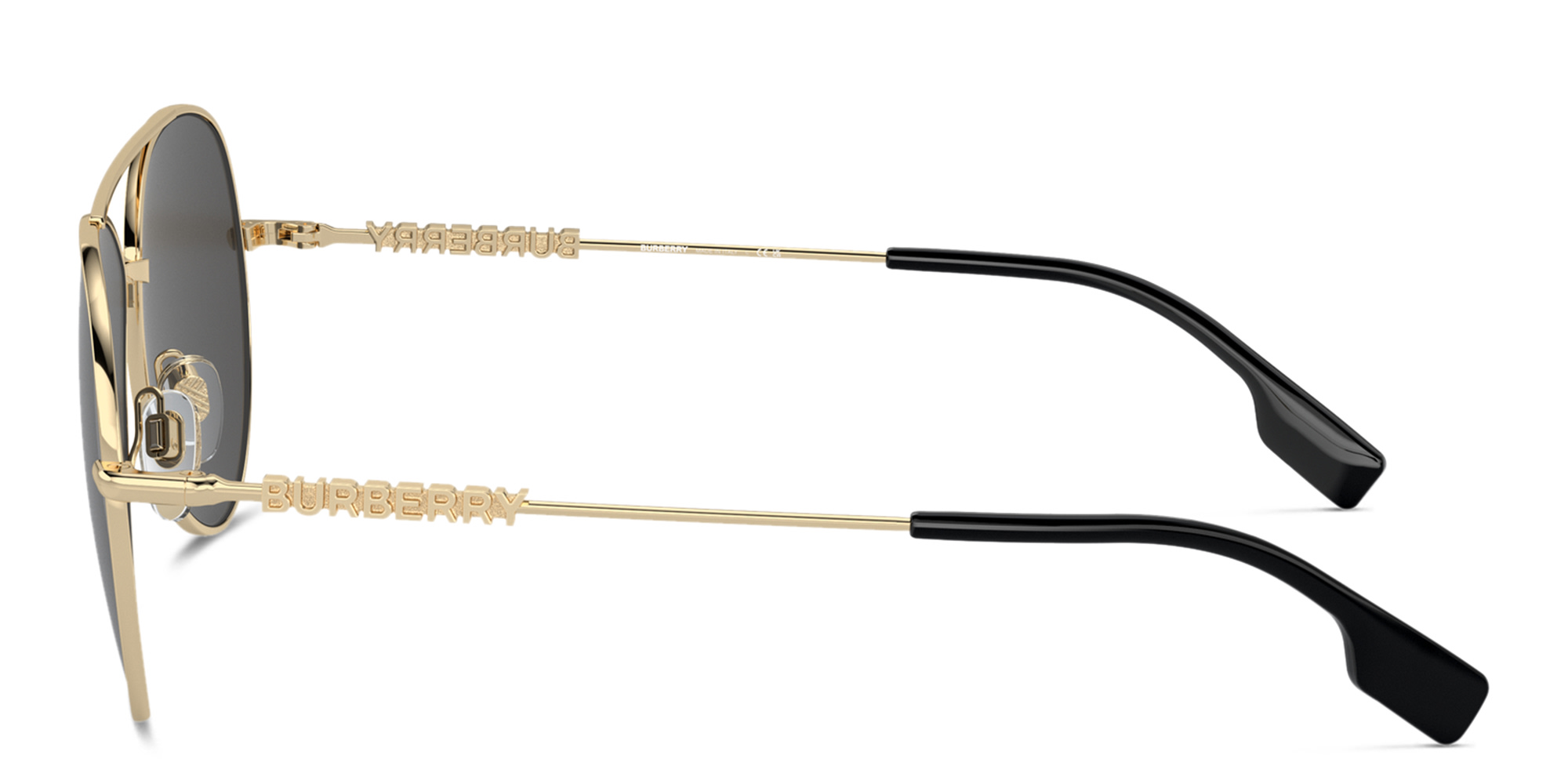 BURBERRY Pilot Sunglasses in Light Gold – Product Photo 3