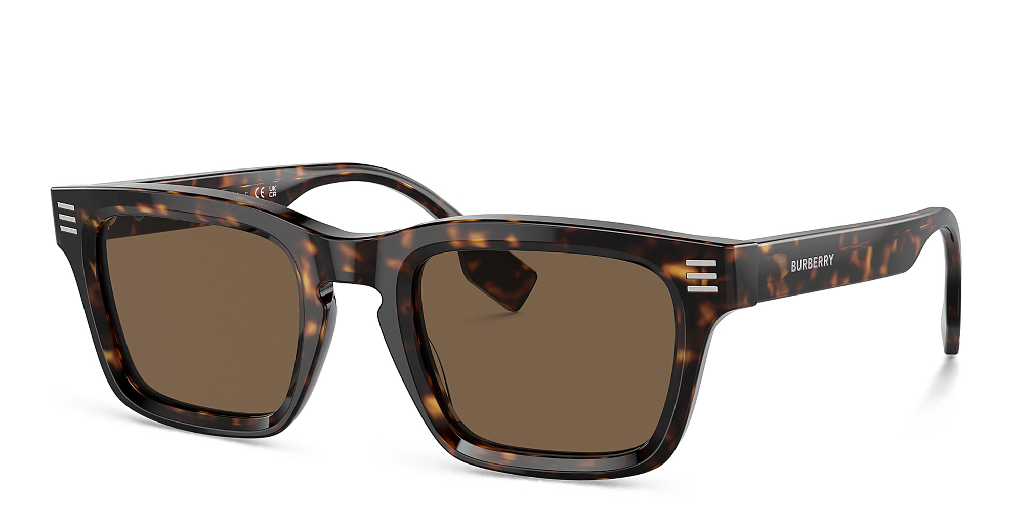BURBERRY Rectangle Sunglasses in Dark Havana – Product Photo 2