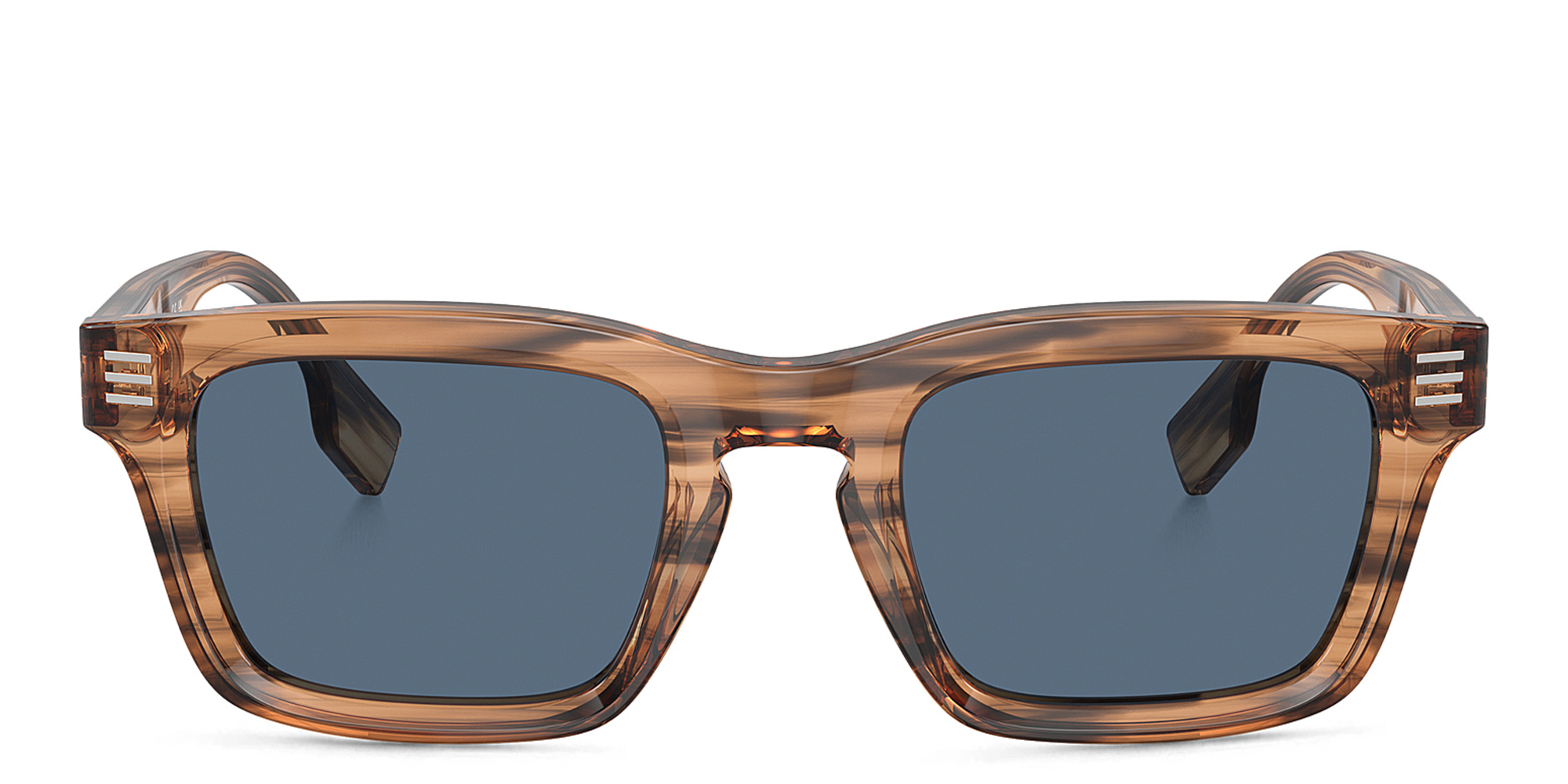 Shop BURBERRY Rectangle Sunglasses in Brown online.