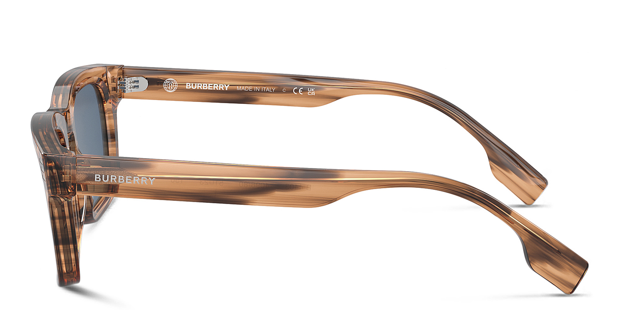 Shop BURBERRY Rectangle Sunglasses in Brown online.