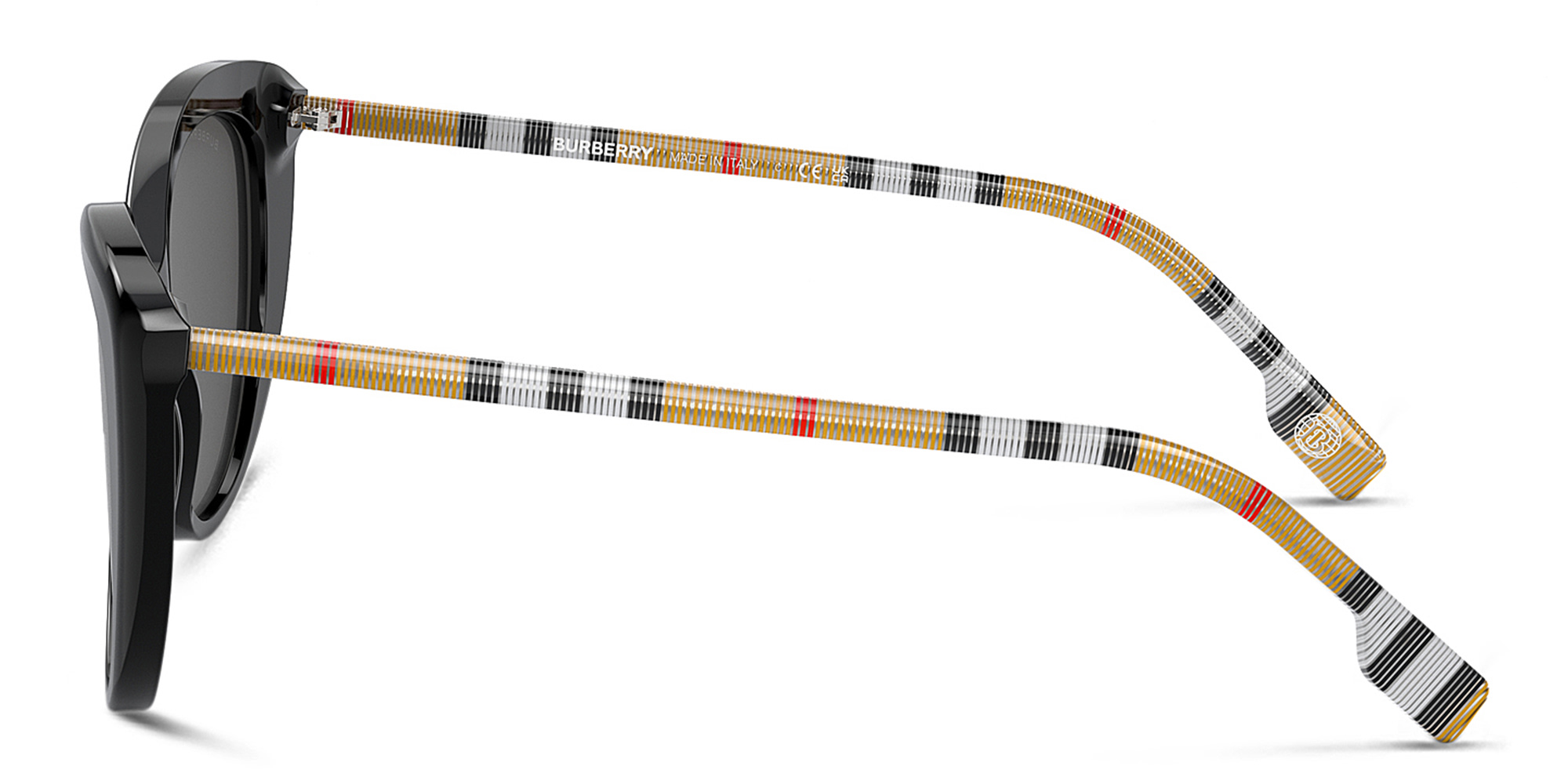 نظارات شمسية كات آي من بربري بلون أسود - صورة المنتج 3