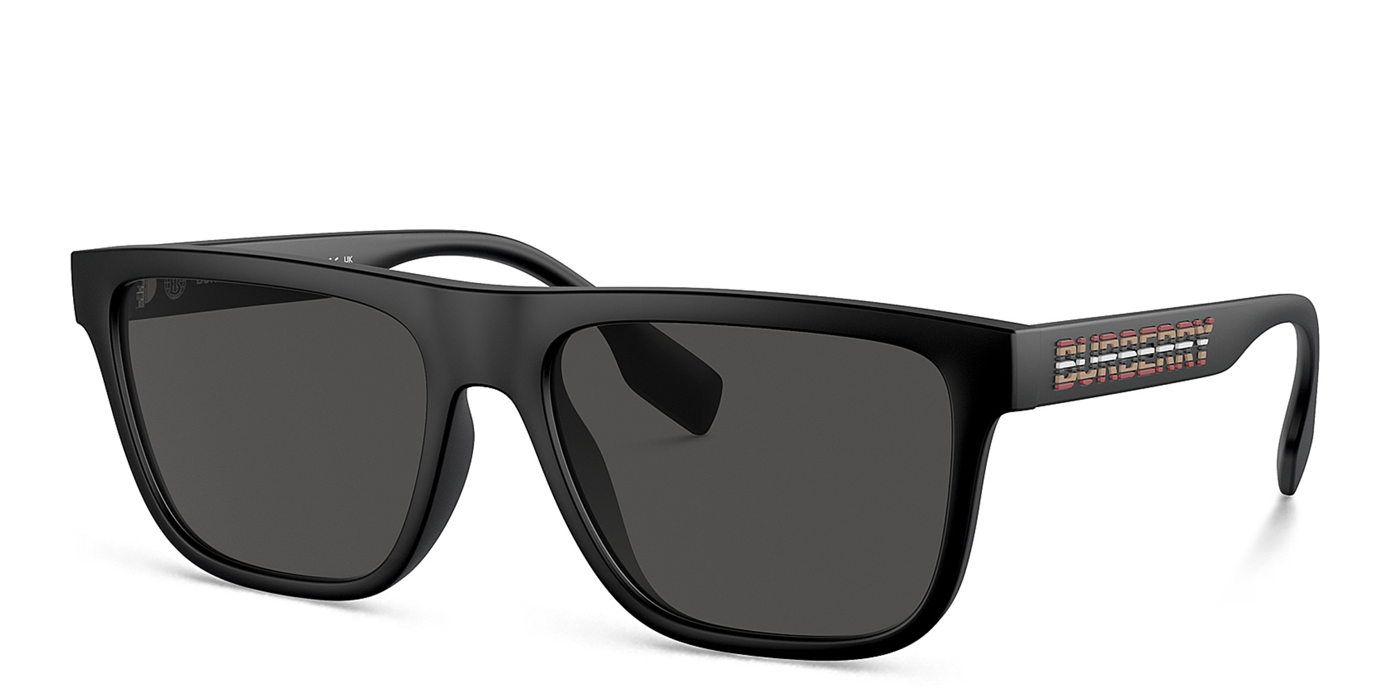Shop BURBERRY Square Sunglasses in Matte Black online.
