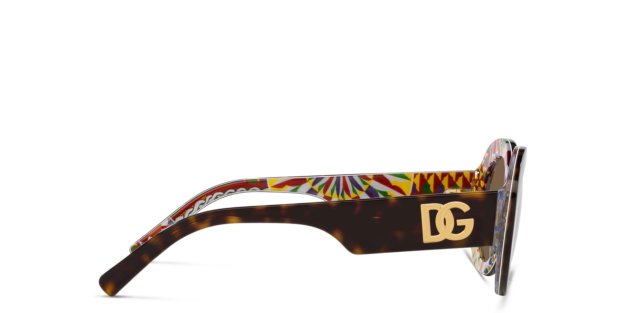 Dolce & Gabbana Oval Sunglasses in Havana – Product Photo 3