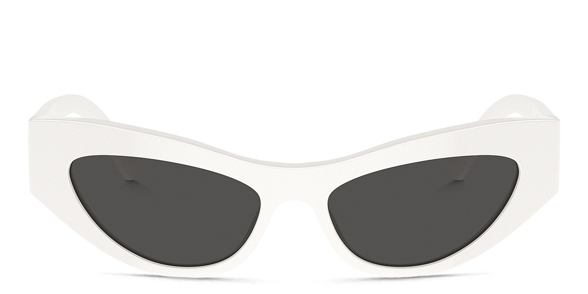 Dolce & Gabbana Logo Cat-Eye Sunglasses in White – Product Photo 1