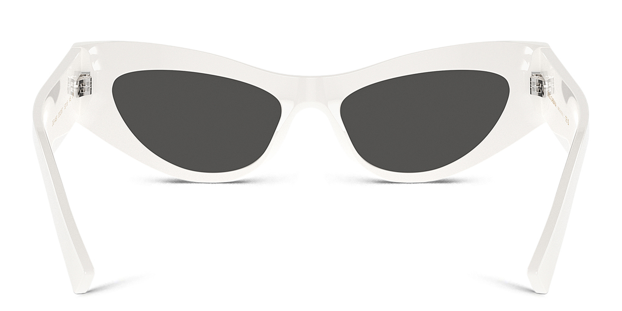 Dolce & Gabbana Logo Cat-Eye Sunglasses in White – Product Photo 4