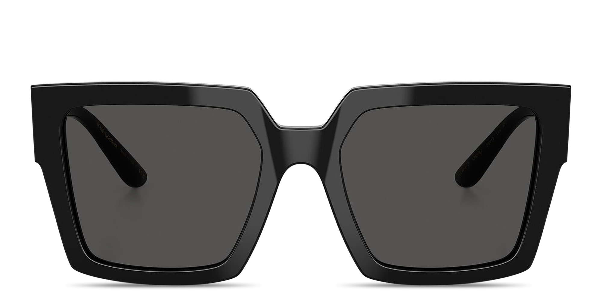 تسوق نظارات شمسية مربّعة بشعار دي چي المرصّع بأحجار الراين دولتشي آند غابانا بلون أسود أونلاين.