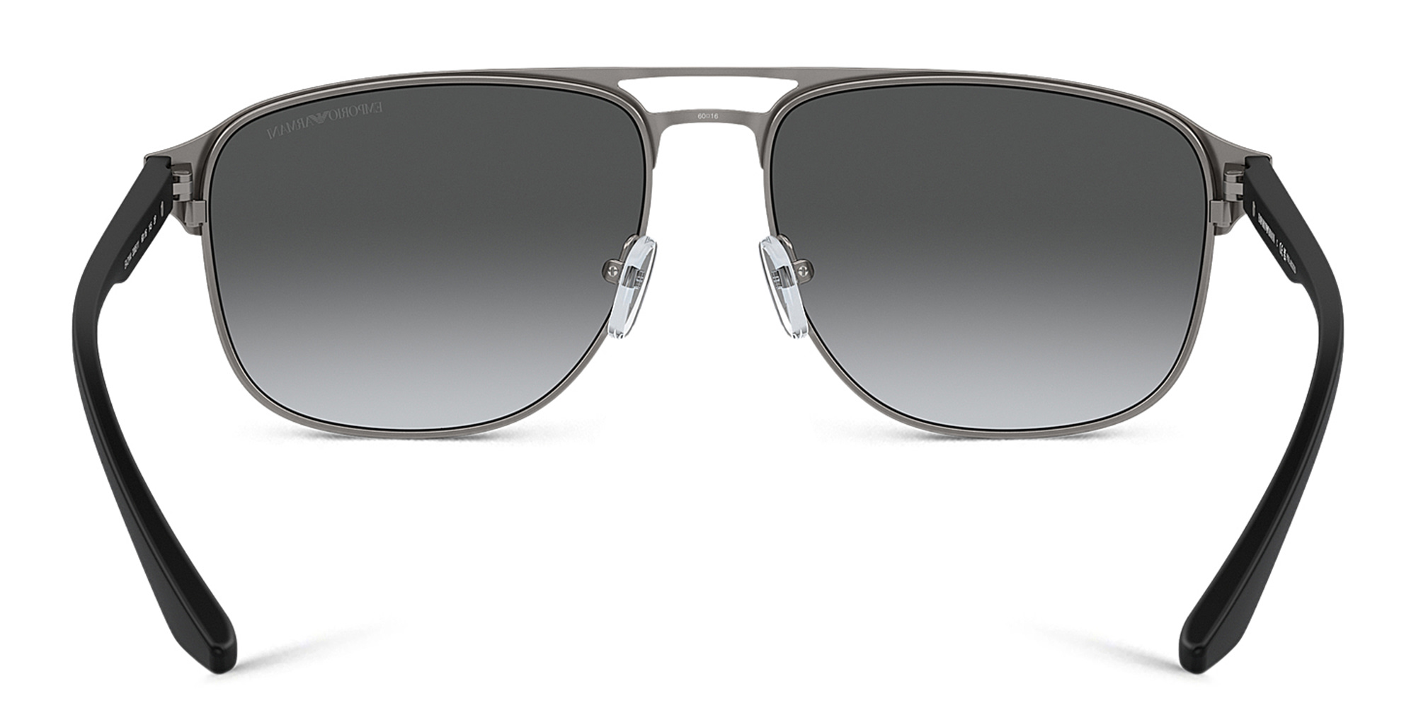 Shop Emporio Armani Pilot Sunglasses in Matte Gunmetal/Black online.