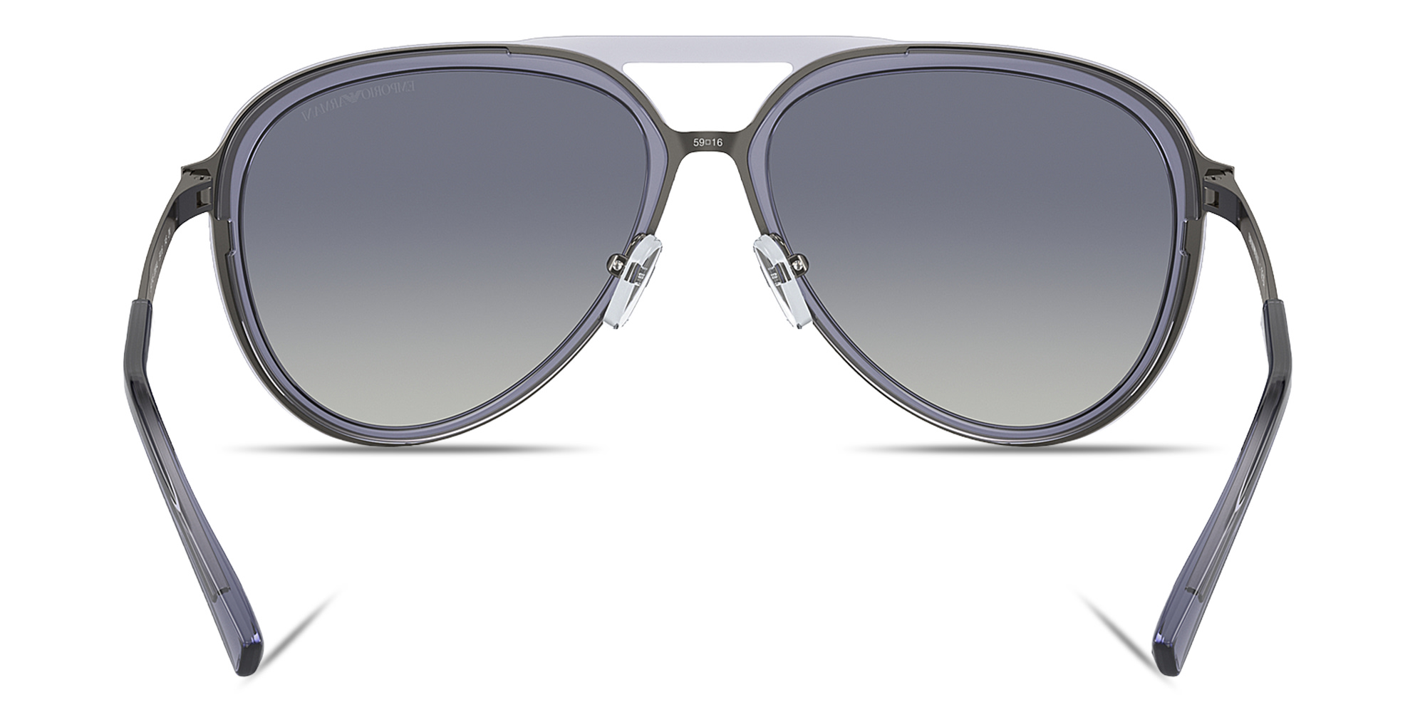 Emporio Armani Pilot Sunglasses in Blue – Product Photo 4