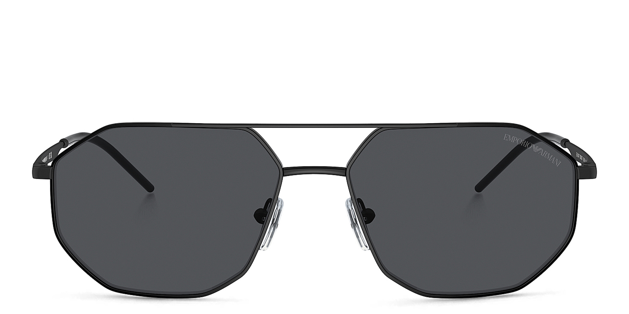 Emporio Armani Irregular Sunglasses in Matte Black – Product Photo 1