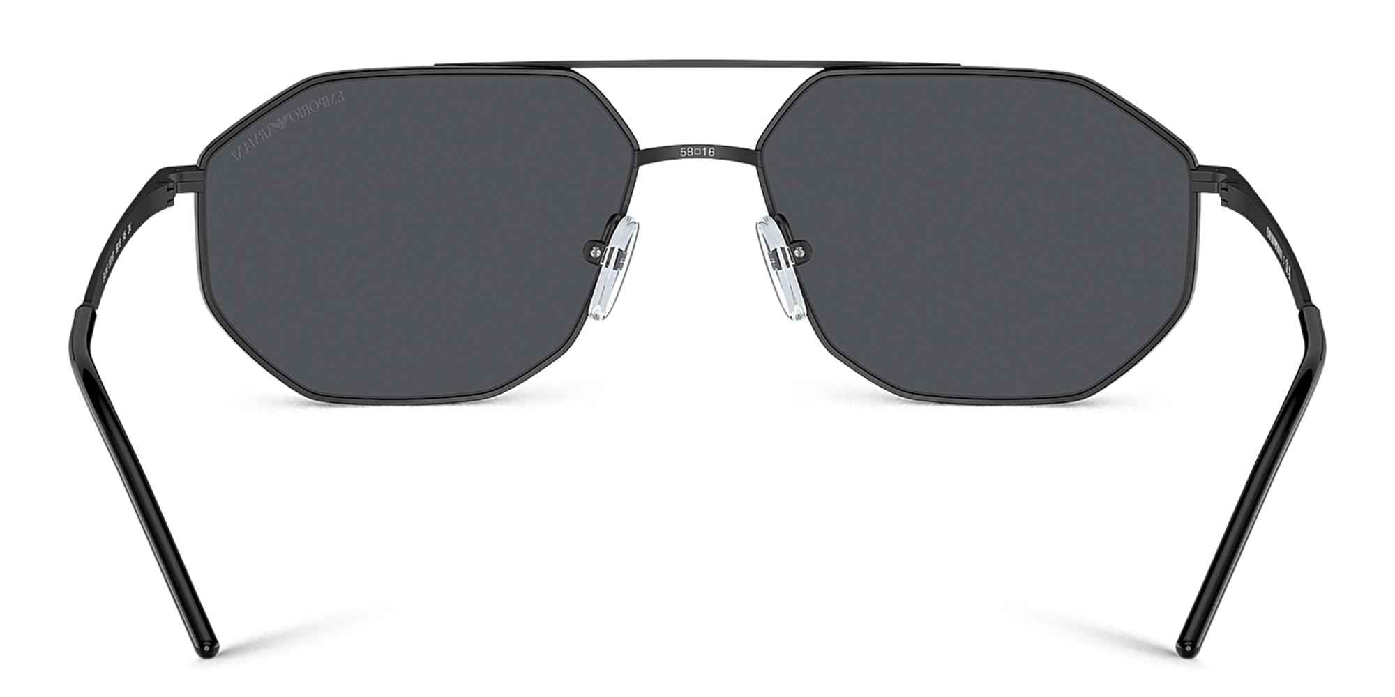 Emporio Armani Irregular Sunglasses in Matte Black – Product Photo 4