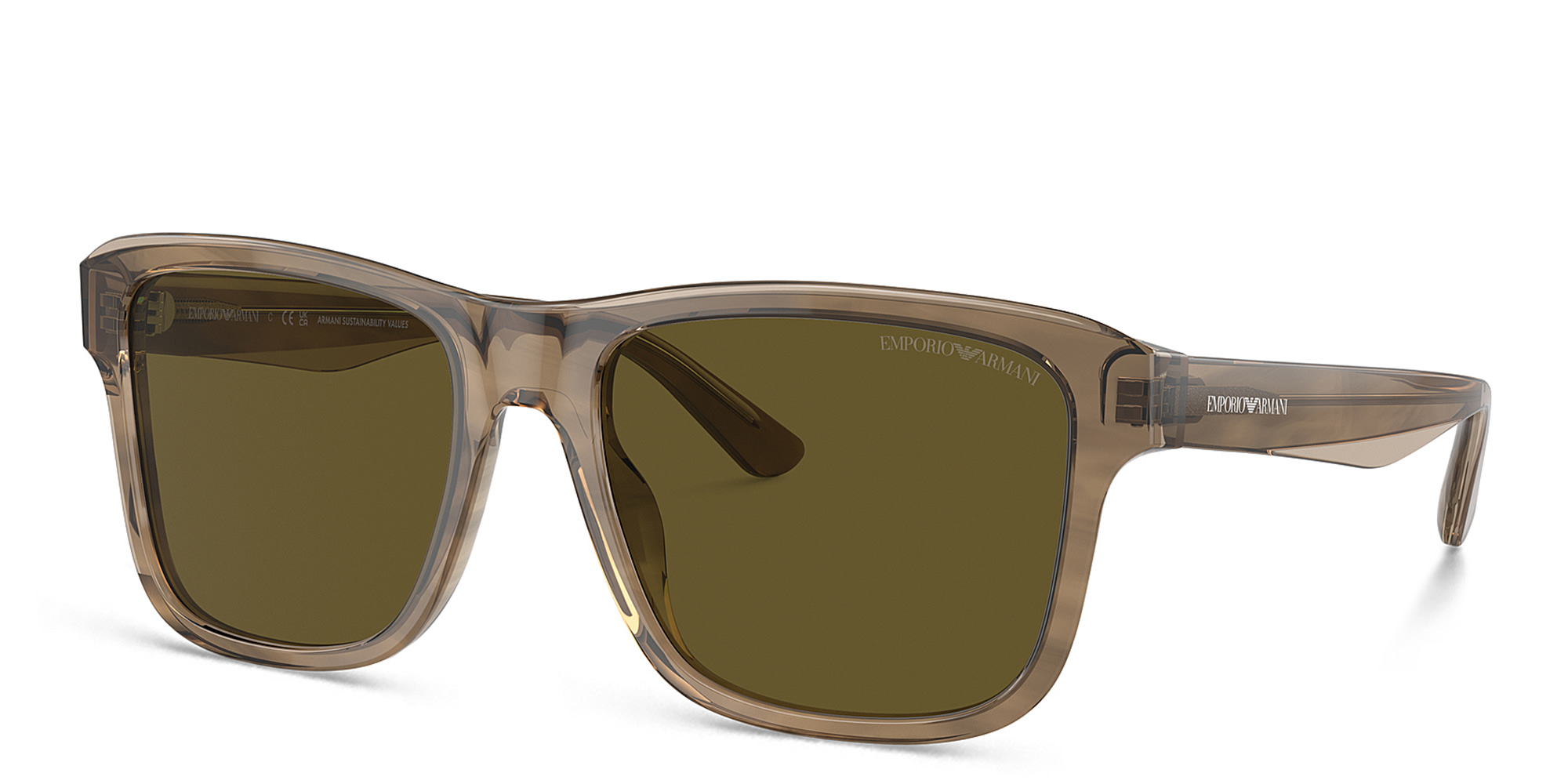 Emporio Armani Pillow Sunglasses in Brown – Product Photo 2