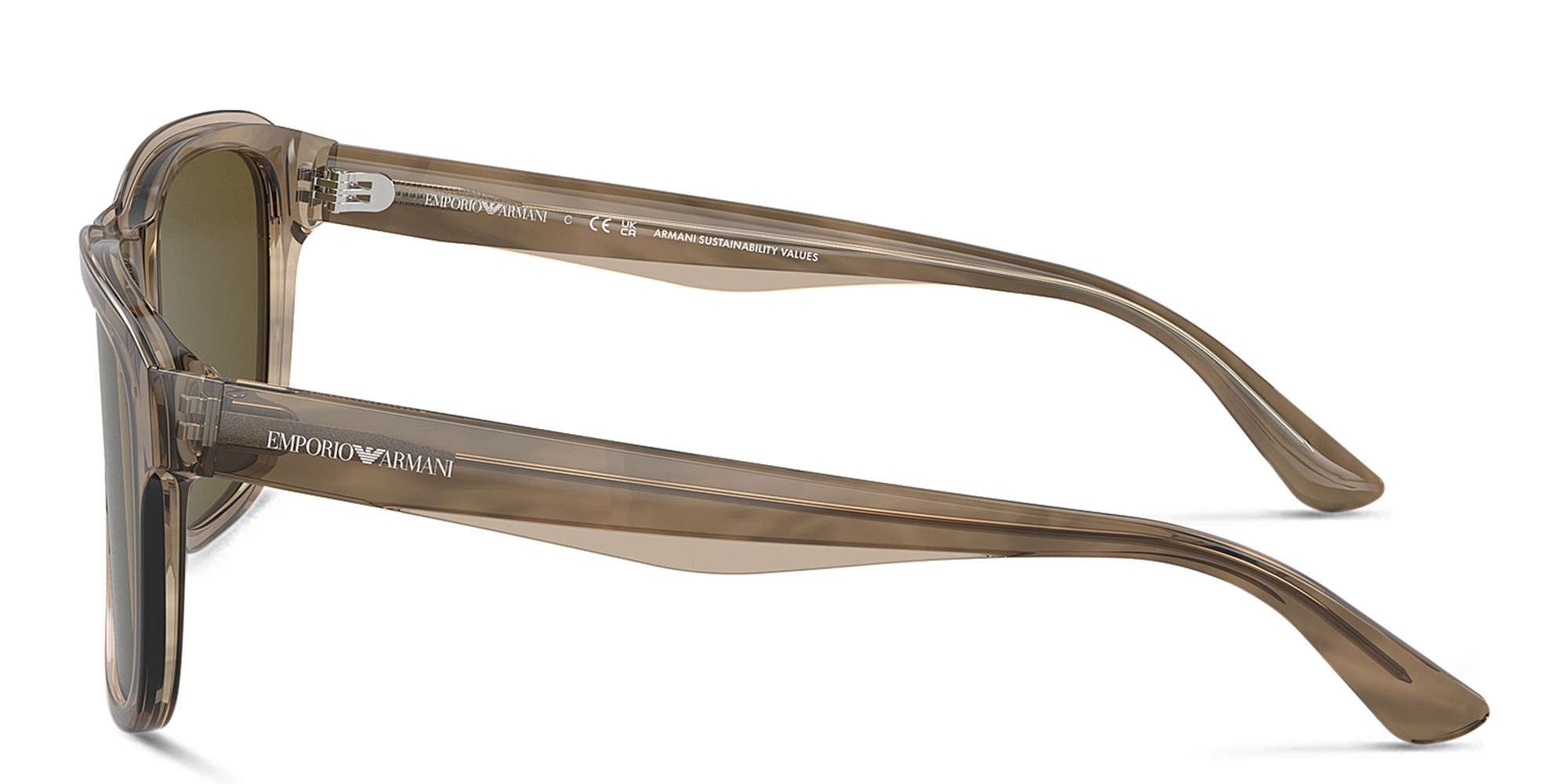 Emporio Armani Pillow Sunglasses in Brown – Product Photo 3