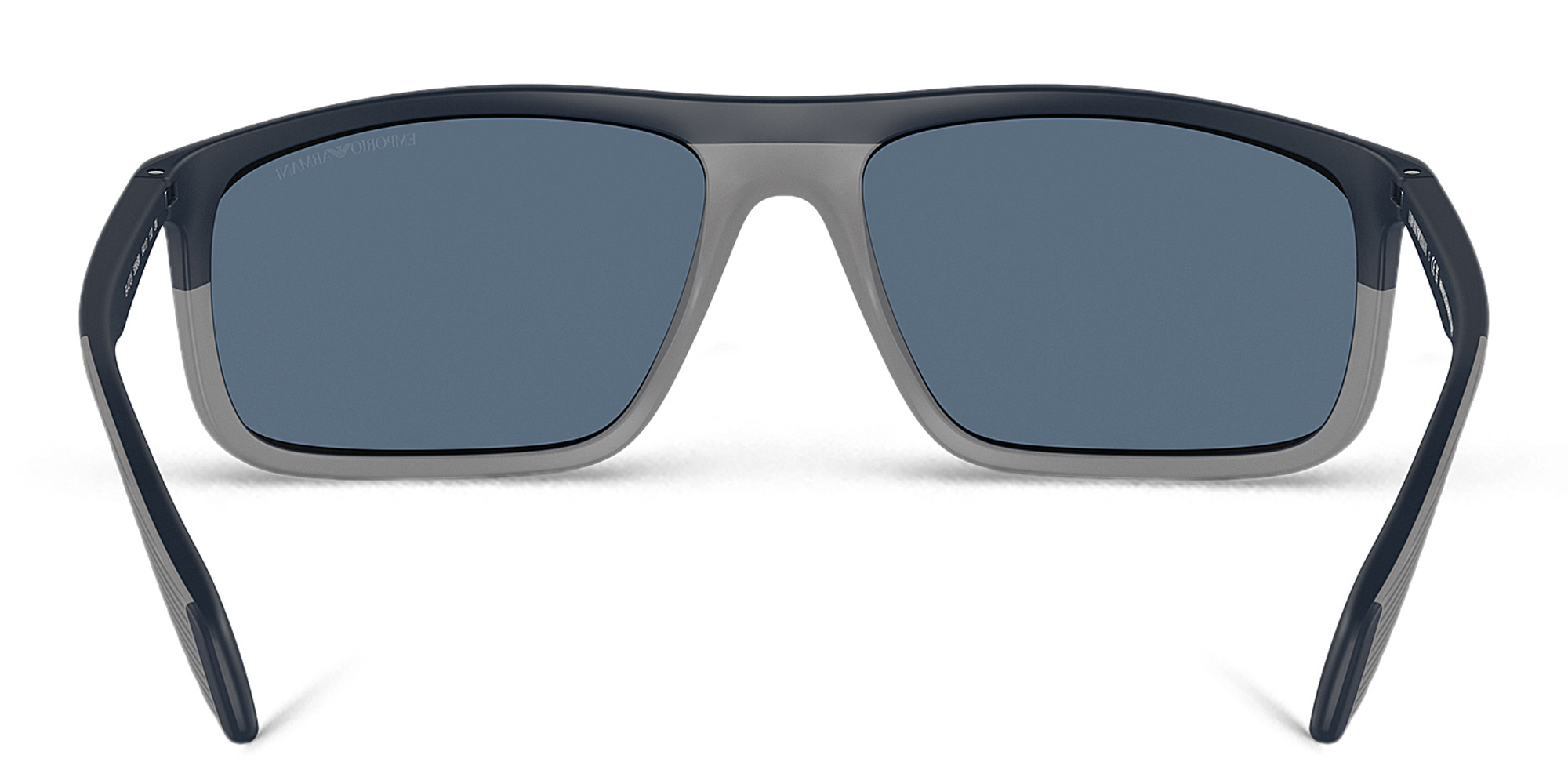 Emporio Armani Pilot Sunglasses in Matte Blue/Rubber Grey – Product Photo 4