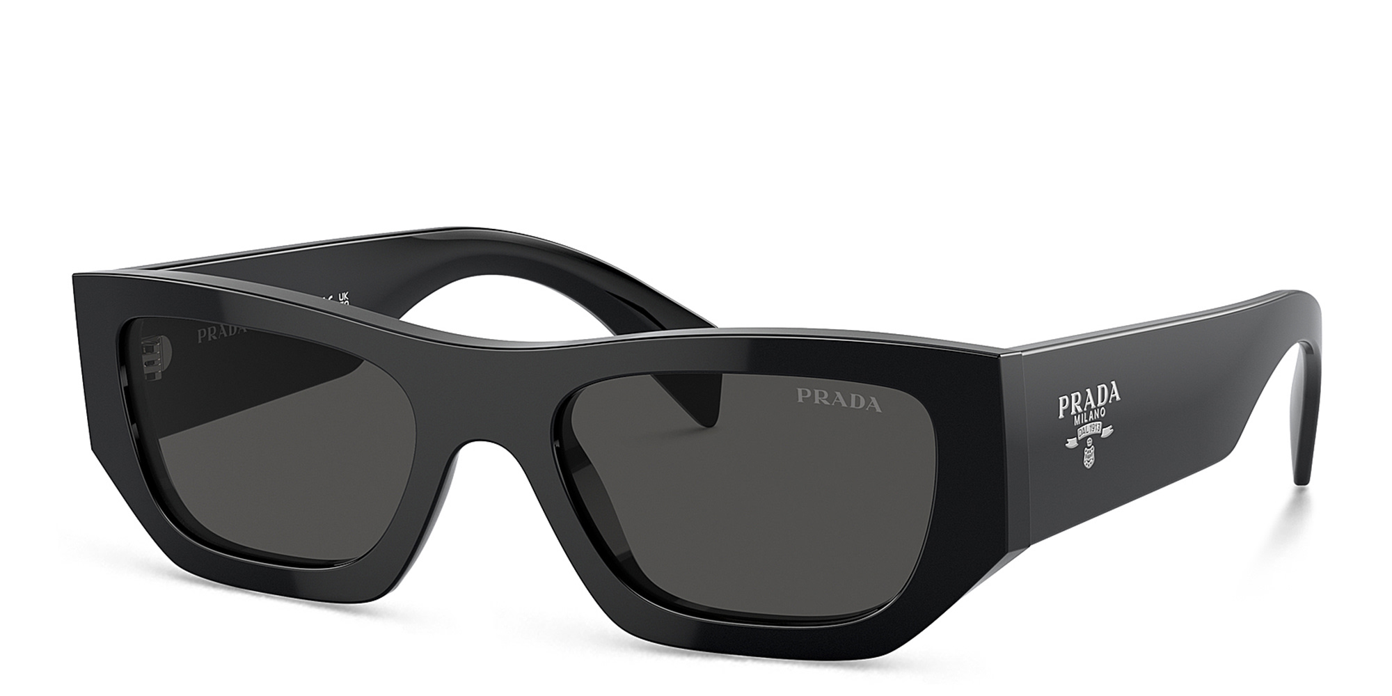 Shop PRADA Unisex Pillow Sunglasses in Black online.