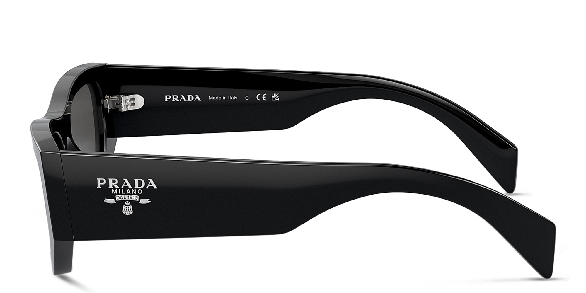 Shop PRADA Unisex Pillow Sunglasses in Black online.