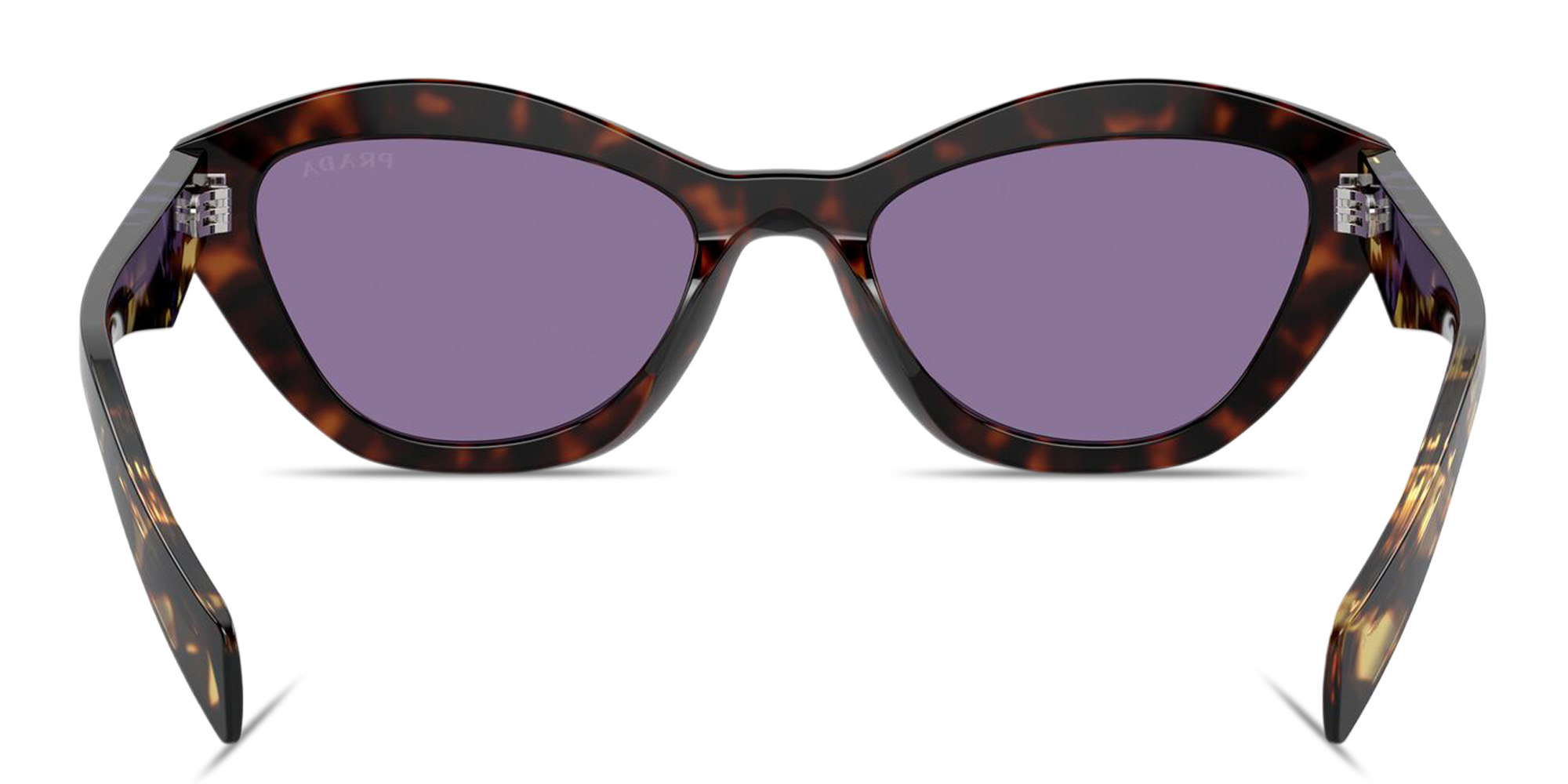 Shop PRADA Logo Print Cat-Eye Sunglasses in Havana online.