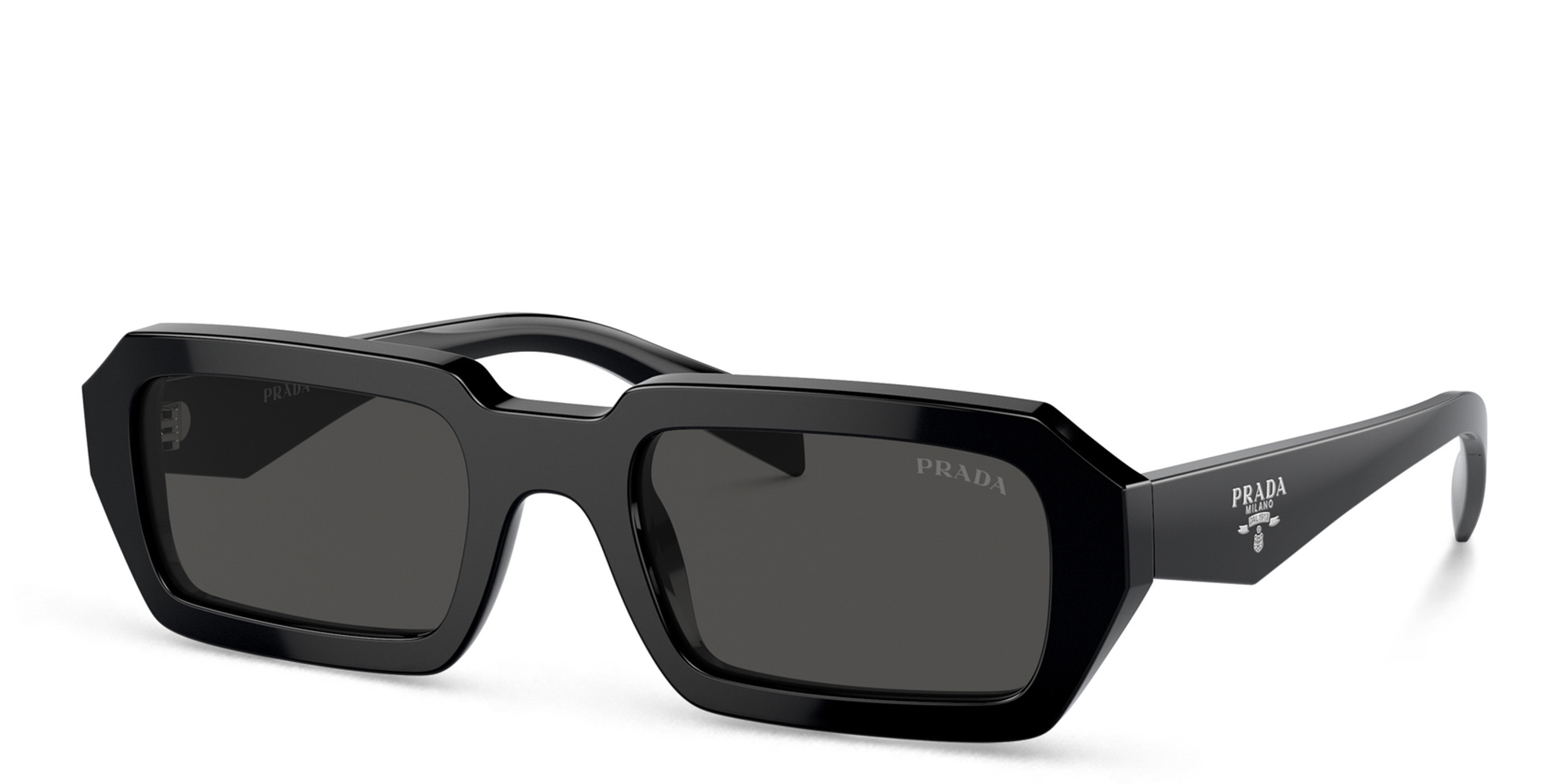 PRADA Rectangle Sunglasses in Black – Product Photo 2