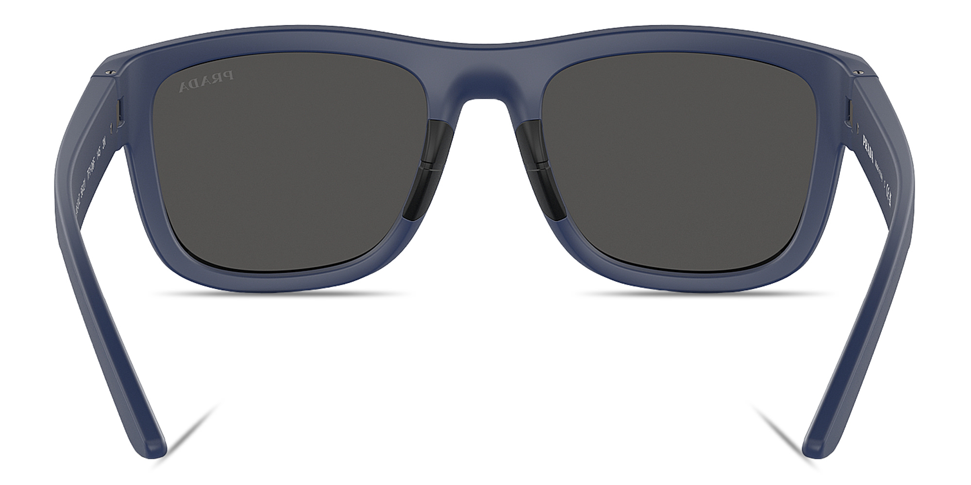 Shop Prada Linea Rossa Square Sunglasses in Blue online.