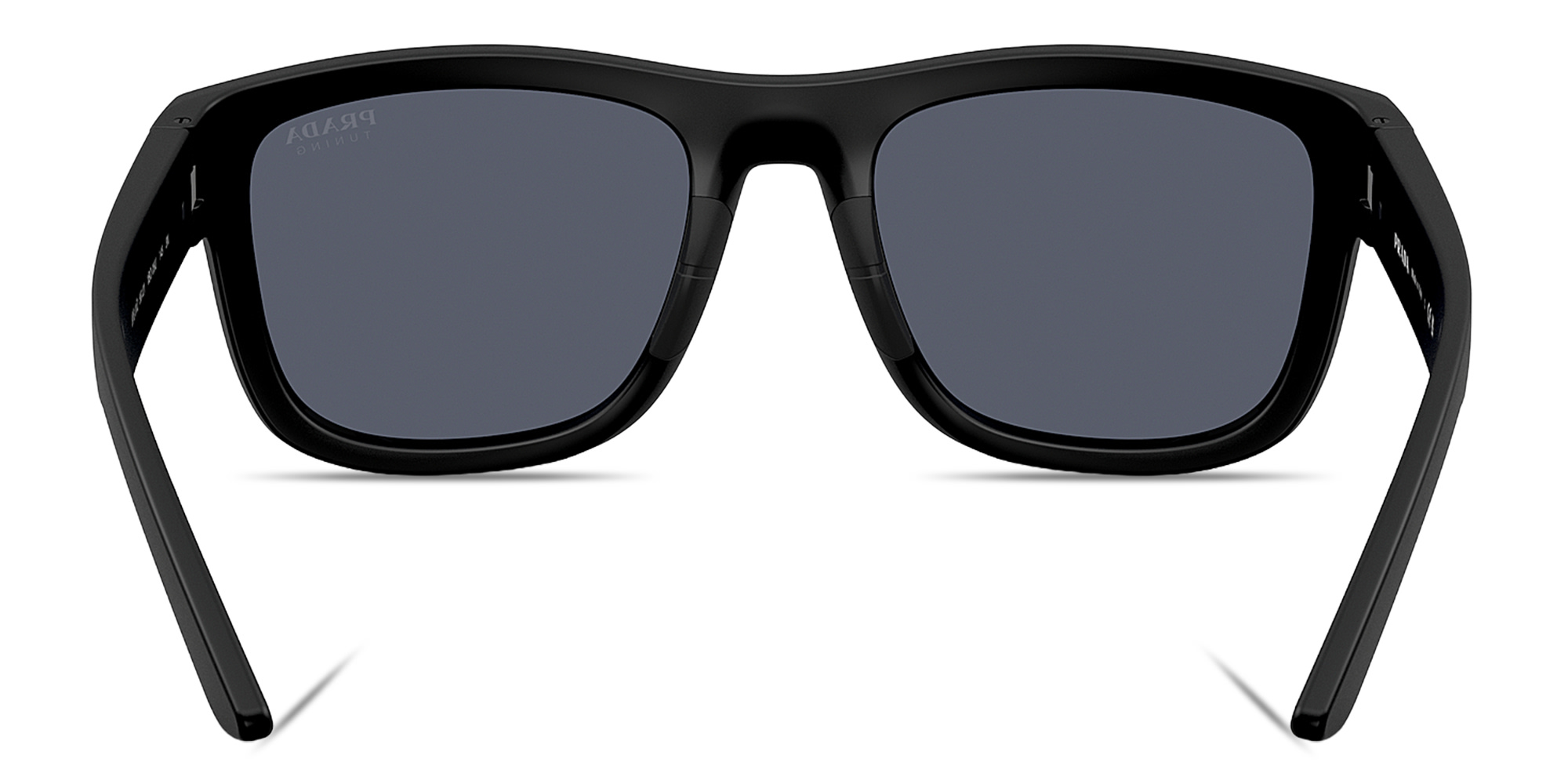Shop Prada Linea Rossa Logo Signature Square Sunglasses in Matte Black online.