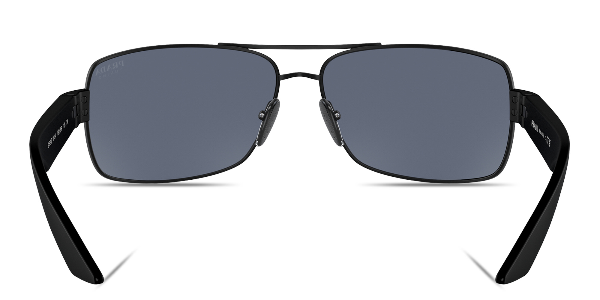 Prada Linea Rossa Logo Signature Wide Pillow Sunglasses in Matte Black – Product Photo 4