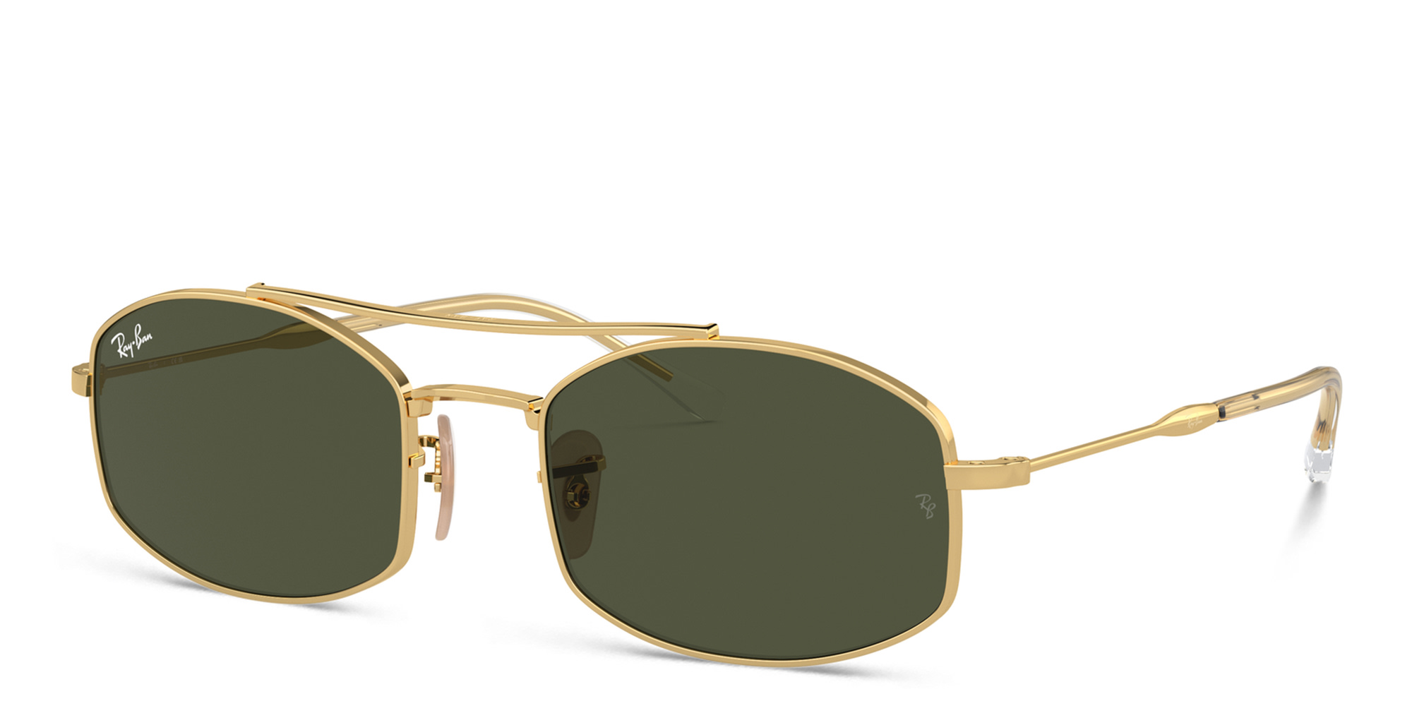 Ray-Ban Unisex Oval Sunglasses in Gold – Product Photo 2