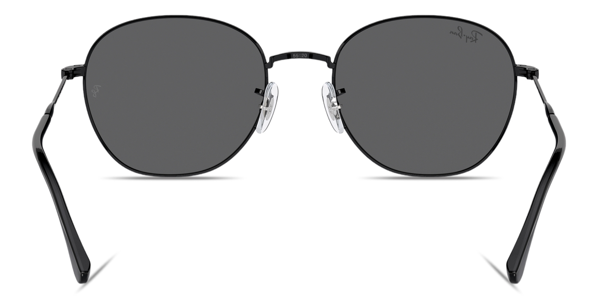Shop Ray-Ban Logo-Engraved Unisex Panthos Sunglasses in Black online.