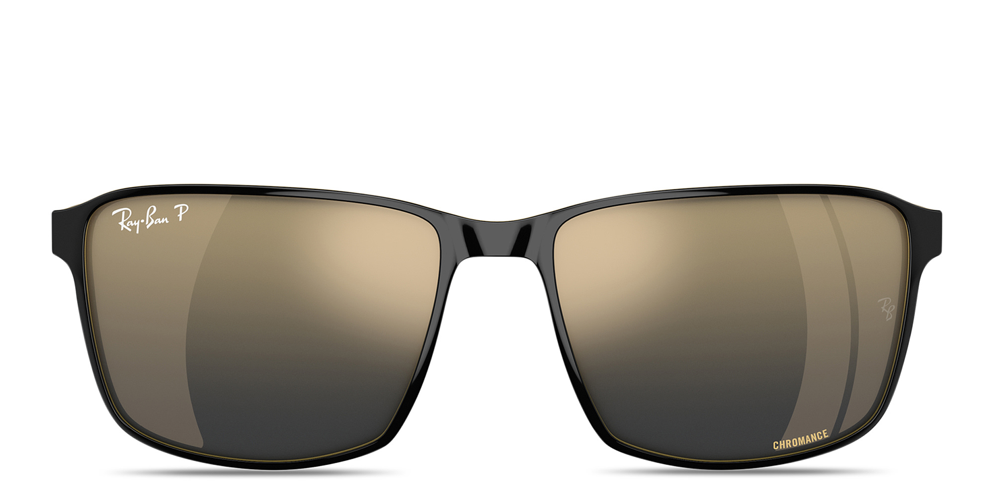 تسوق نظارات شمسية كرومانس بإطار مربّع للجنسين راي بان بلون أسود أونلاين.