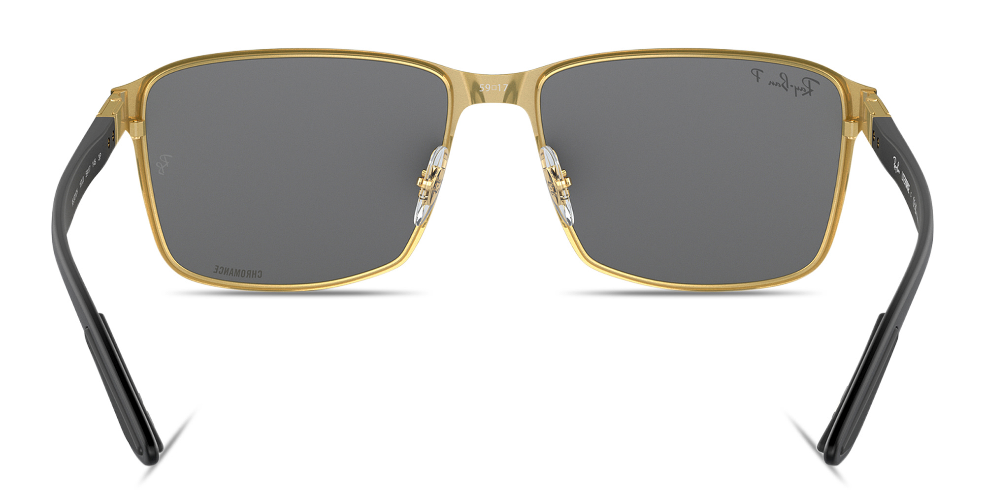 Shop Ray-Ban Chromance Unisex Square Sunglasses in Black online.