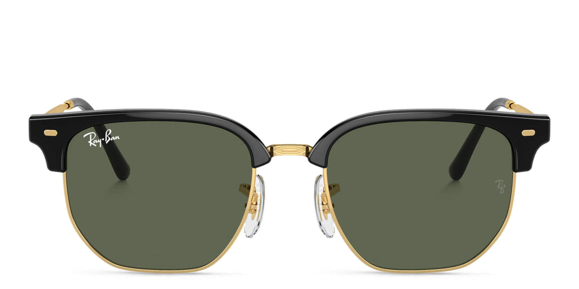 Shop Ray-Ban Junior New Clubmaster Kids Irregular Sunglasses in Black online.