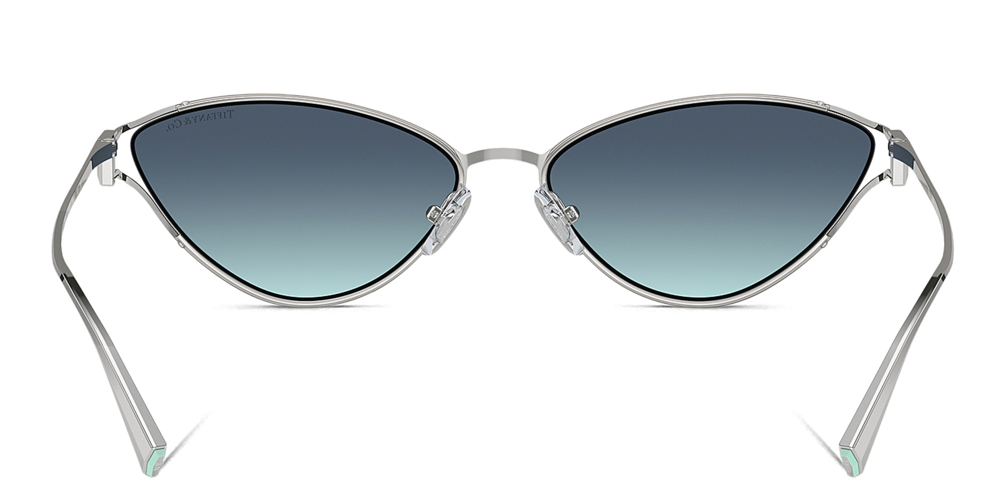 TIFFANY T Motif Cat-Eye Sunglasses in Silver – Product Photo 4