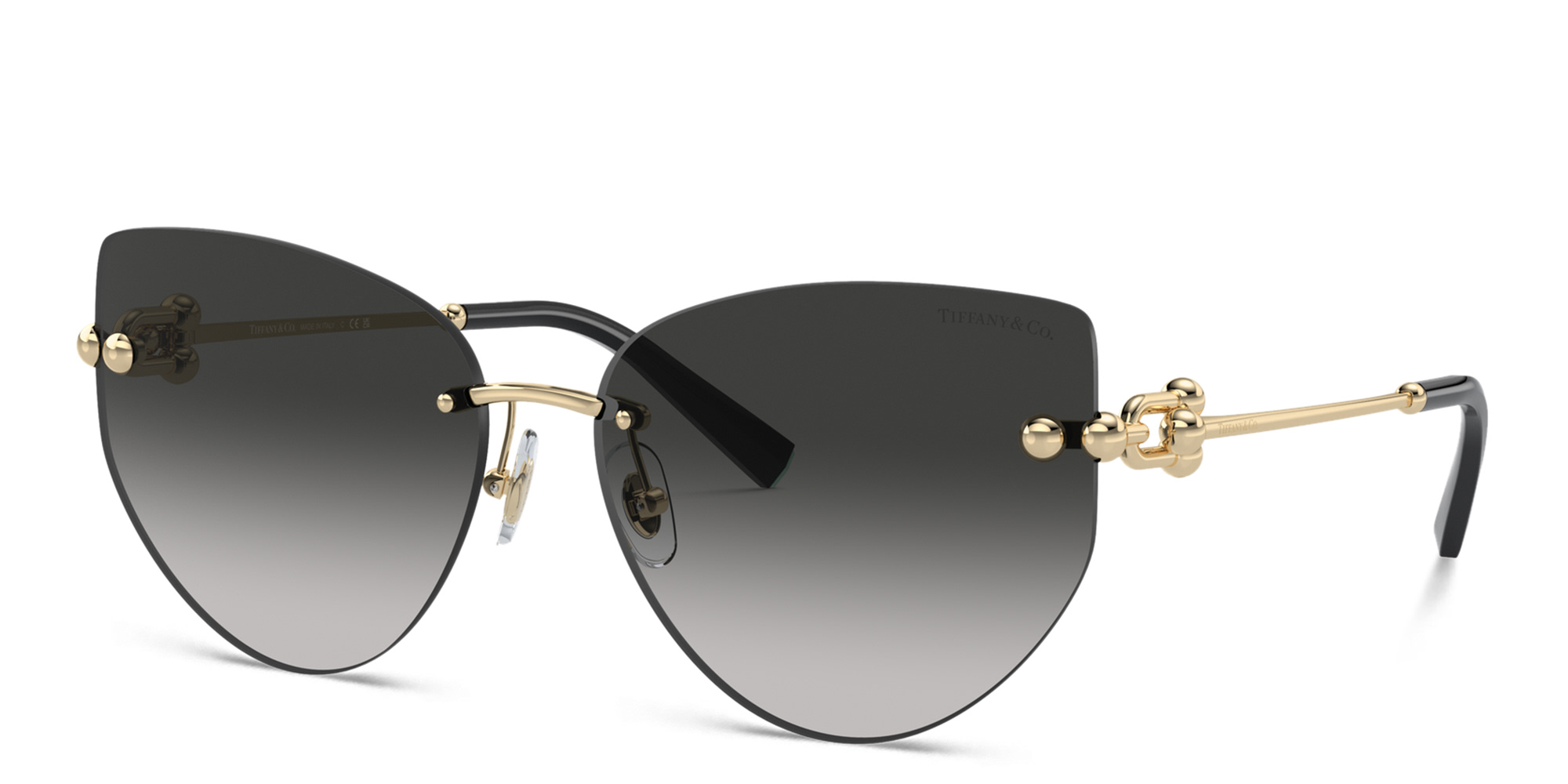 نظارات شمسية بترفلاي من تيفاني أند كو بلون ذهبي فاتح - صورة المنتج 2
