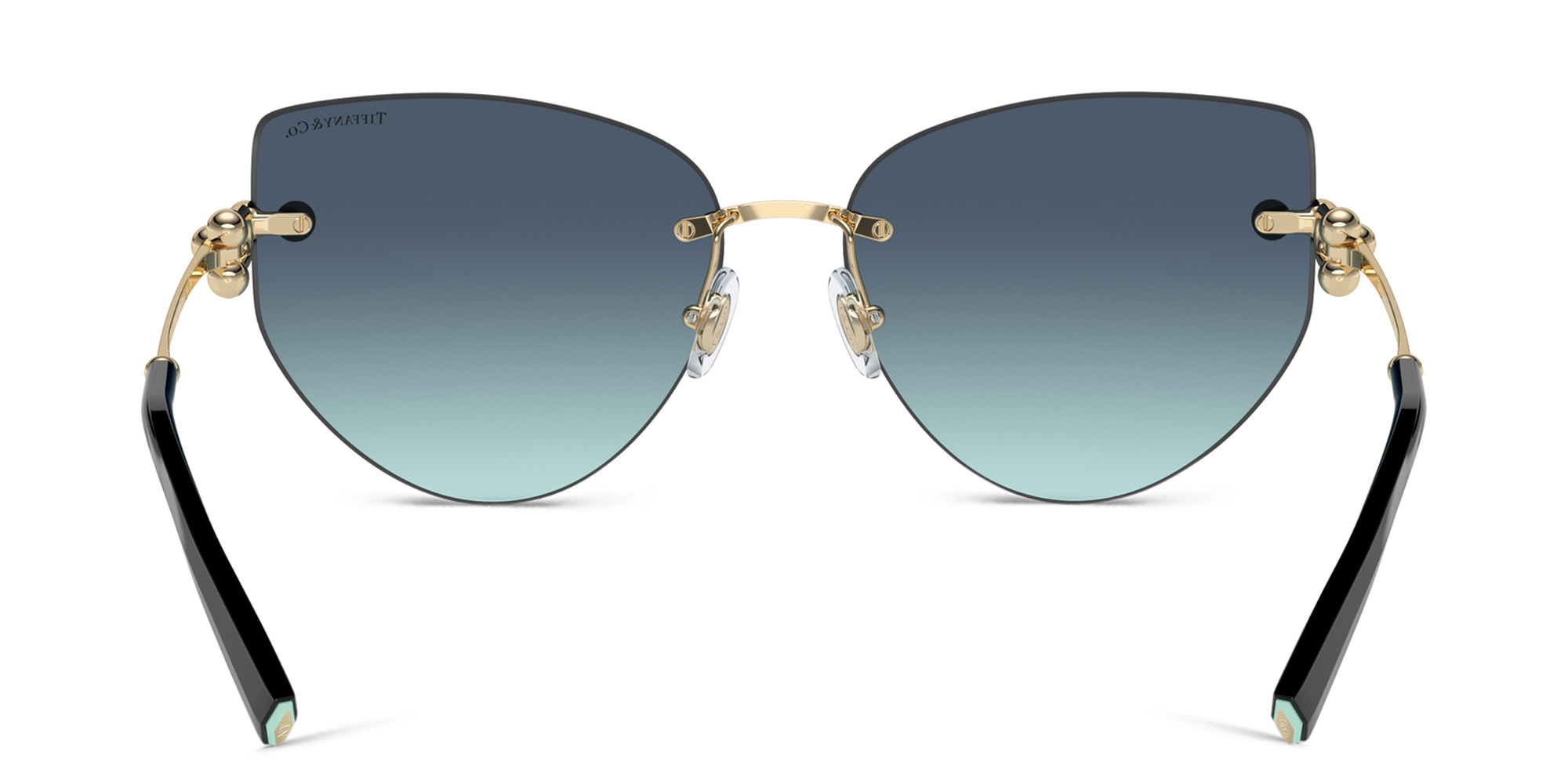 TIFFANY Tiffany HardWear Wide Rimless Butterfly Sunglasses in Pale Gold – Product Photo 4